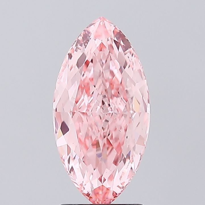 Loose Diamond - MARQUISE 2.51ct Fancy Vivid Pink VS1: Loose Diamond - MARQUISE 2.51ct Fancy Vivid Pink VS1 Source: This is a real non-mined Diamond that has been grown in a lab Shape: MARQUISE Carats: 2.51 Color: Fancy Vivid Pink Certification: IGI Video