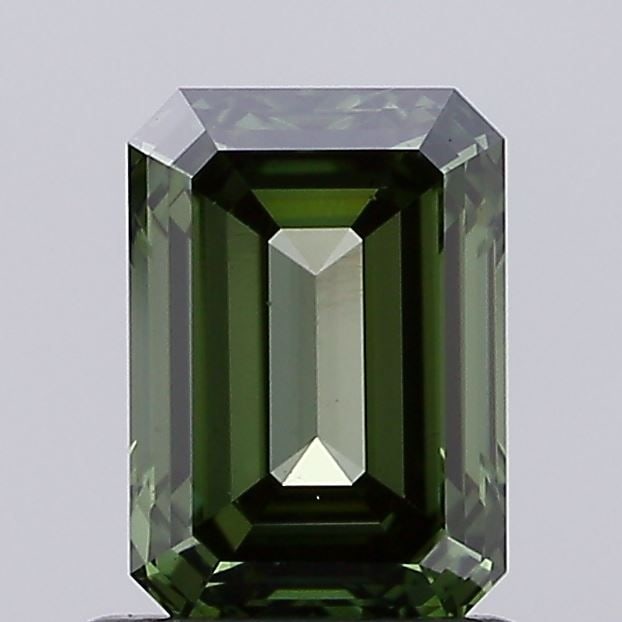 Loose Diamond - EMERALD 1.14ct Fancy Vivid Green SI1: Loose Diamond - EMERALD 1.14ct Fancy Vivid Green SI1 Source: This is a real non-mined Diamond that has been grown in a lab Shape: EMERALD Carats: 1.14 Color: Fancy Vivid Green Certification: IGI Video