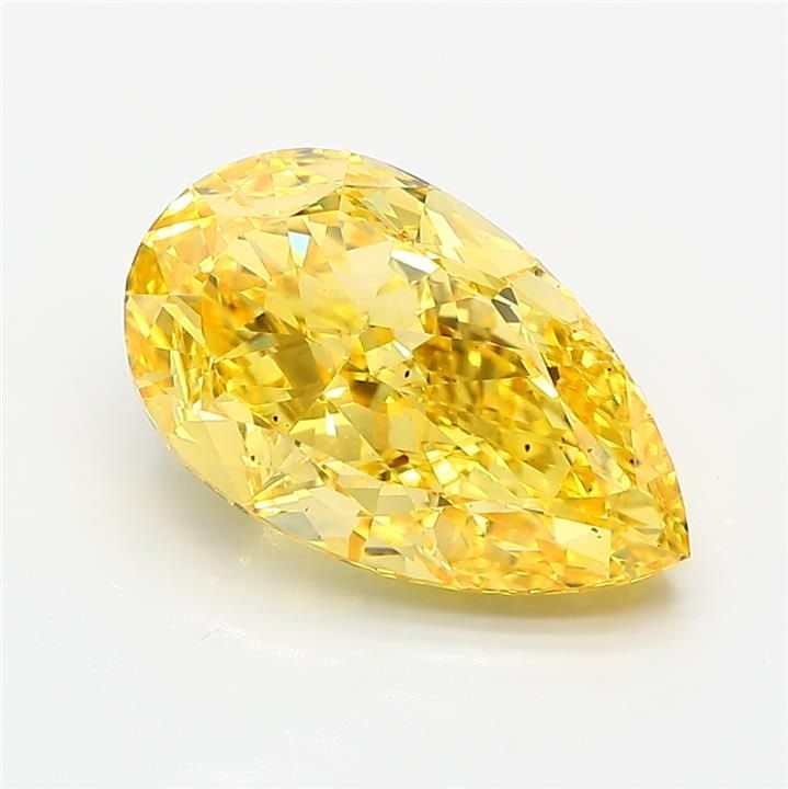 Loose Diamond - PEAR 5.01ct Fancy Vivid Yellow VS2: Loose Diamond - PEAR 5.01ct Fancy Vivid Yellow VS2 Source: This is a real non-mined Diamond that has been grown in a lab Shape: PEAR Carats: 5.01 Color: Fancy Vivid Yellow Certification: IGI Video: