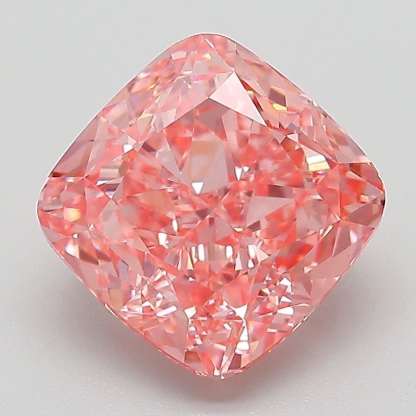Loose Diamond - CUSHION MODIFIED 3.14ct Fancy Vivid Pink VS1: Loose Diamond - CUSHION MODIFIED 3.14ct Fancy Vivid Pink VS1 Source: This is a real non-mined Diamond that has been grown in a lab Shape: CUSHION MODIFIED Carats: 3.14 Color: Fancy Vivid Pink Certific