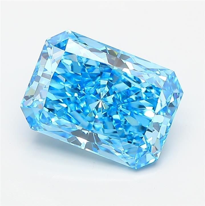 Loose Diamond - RADIANT 3.56ct Fancy Vivid Blue VVS2: Loose Diamond - RADIANT 3.56ct Fancy Vivid Blue VVS2 Source: This is a real non-mined Diamond that has been grown in a lab Shape: RADIANT Carats: 3.56 Color: Fancy Vivid Blue Certification: IGI Video: