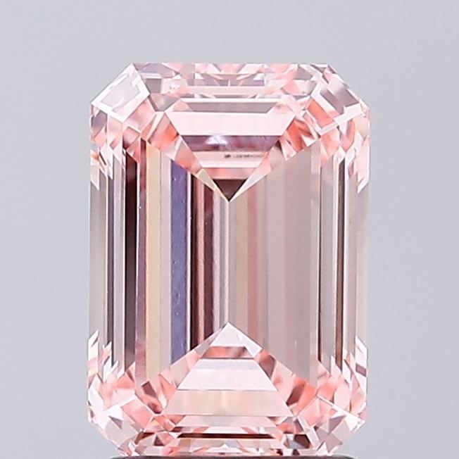 Loose Diamond - EMERALD 2.08ct Fancy Vivid Pink VVS1: Loose Diamond - EMERALD 2.08ct Fancy Vivid Pink VVS1 Source: This is a real non-mined Diamond that has been grown in a lab Shape: EMERALD Carats: 2.08 Color: Fancy Vivid Pink Certification: IGI Video: