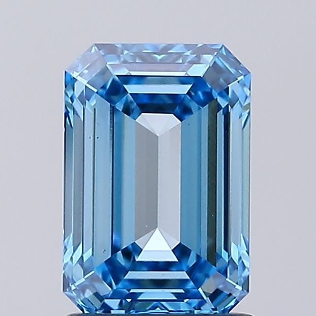 Loose Diamond - EMERALD 1.55ct Fancy Vivid Blue VS1: Loose Diamond - EMERALD 1.55ct Fancy Vivid Blue VS1 Source: This is a real non-mined Diamond that has been grown in a lab Shape: EMERALD Carats: 1.55 Color: Fancy Vivid Blue Certification: IGI Video:
