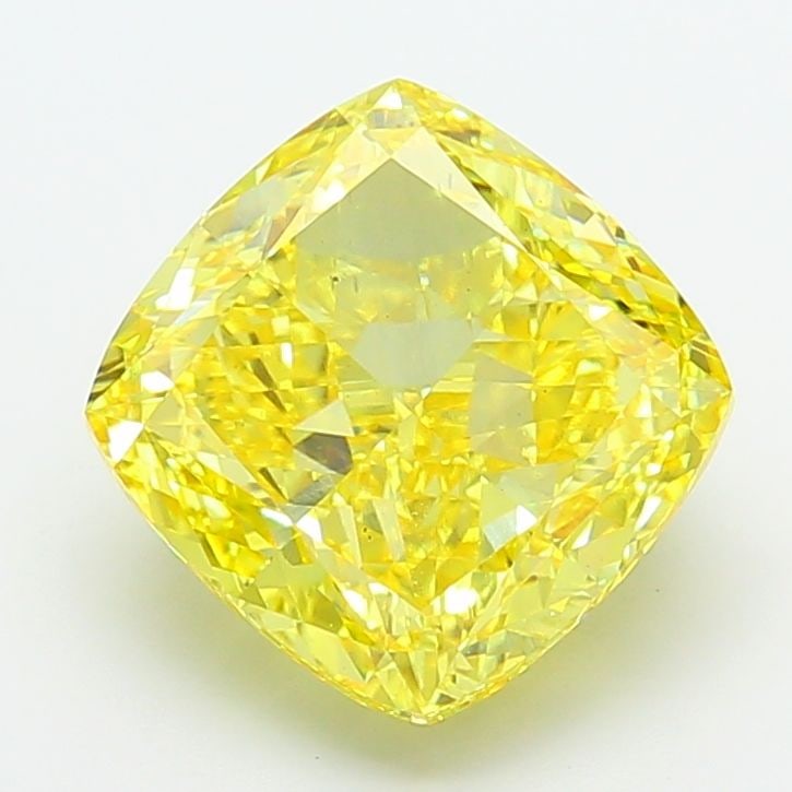 Loose Diamond - CUSHION MODIFIED 8.0ct Fancy Vivid Yellow VS2: Loose Diamond - CUSHION MODIFIED 8.0ct Fancy Vivid Yellow VS2 Source: This is a real non-mined Diamond that has been grown in a lab Shape: CUSHION MODIFIED Carats: 8.0 Color: Fancy Vivid Yellow Certif