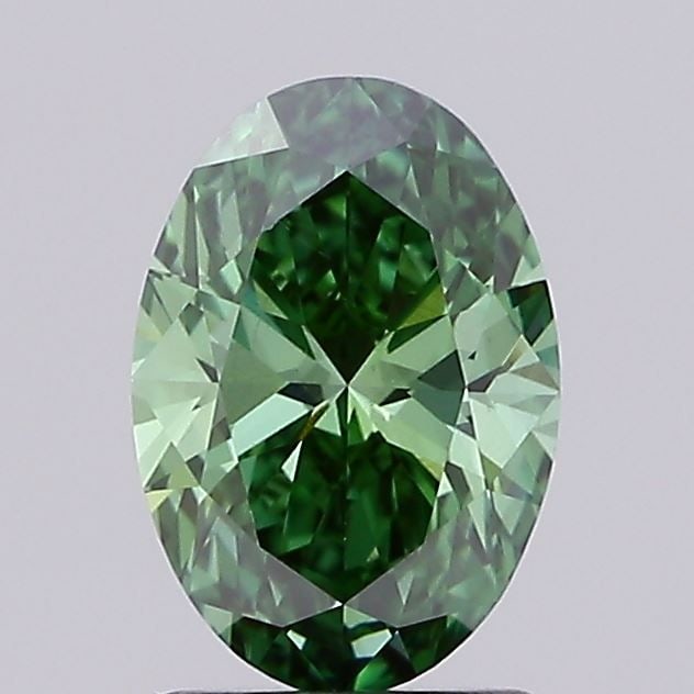 Loose Diamond - OVAL 1.51ct Fancy Vivid Green VS1: Loose Diamond - OVAL 1.51ct Fancy Vivid Green VS1 Source: This is a real non-mined Diamond that has been grown in a lab Shape: OVAL Carats: 1.51 Color: Fancy Vivid Green Certification: IGI PLEASE NOTE