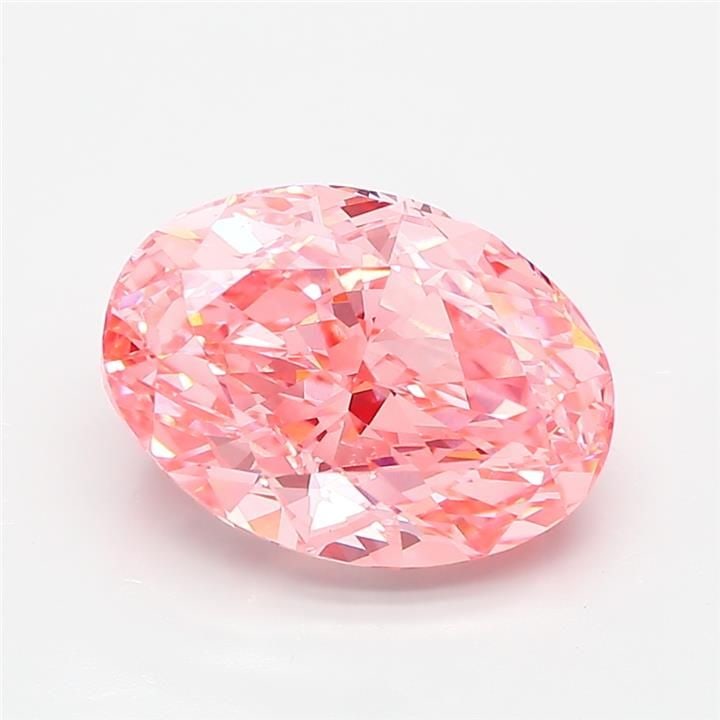 Loose Diamond - OVAL 4.08ct Fancy Vivid Pink VS1: Loose Diamond - OVAL 4.08ct Fancy Vivid Pink VS1 Source: This is a real non-mined Diamond that has been grown in a lab Shape: OVAL Carats: 4.08 Color: Fancy Vivid Pink Certification: IGI Video: