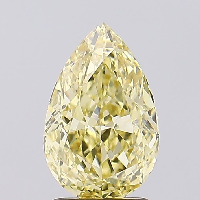 Loose Diamond - PEAR 2.04ct Fancy Intense Yellow VVS2: Loose Diamond - PEAR 2.04ct Fancy Intense Yellow VVS2 Source: This is a real non-mined Diamond that has been grown in a lab Shape: PEAR Carats: 2.04 Color: Fancy Intense Yellow Certification: IGI Vide