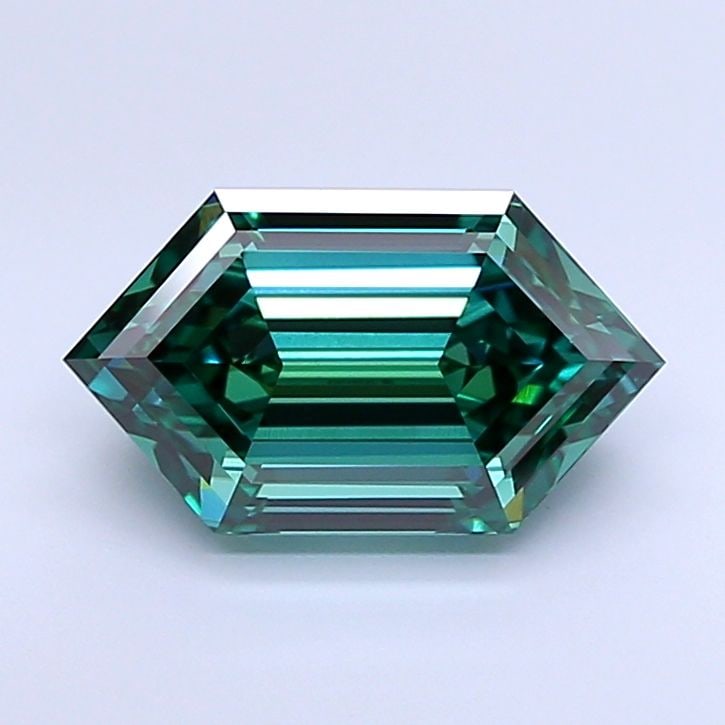 Loose Diamond - HEXAGONAL 3.09ct Fancy Vivid Green VVS2 (1 of 1)