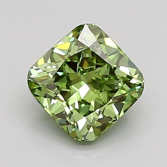 Loose Diamond - CUSHION MODIFIED 1.04ct Fancy Vivid Green VS1: Loose Diamond - CUSHION MODIFIED 1.04ct Fancy Vivid Green VS1 Source: This is a real non-mined Diamond that has been grown in a lab Shape: CUSHION MODIFIED Carats: 1.04 Color: Fancy Vivid Green