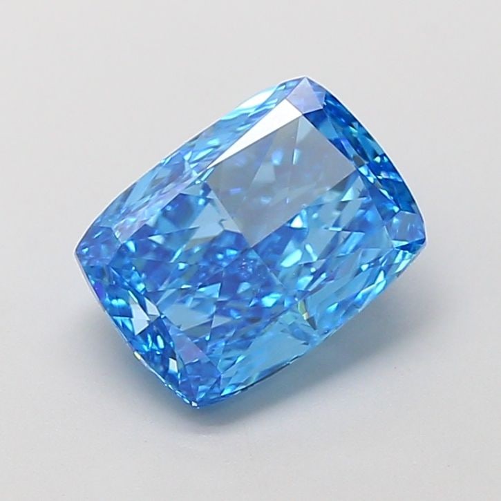 Loose Diamond - CUSHION MODIFIED 2.02ct Fancy Vivid Blue VS1: Loose Diamond - CUSHION MODIFIED 2.02ct Fancy Vivid Blue VS1 Source: This is a real non-mined Diamond that has been grown in a lab Shape: CUSHION MODIFIED Carats: 2.02 Color: Fancy Vivid Blue Certific