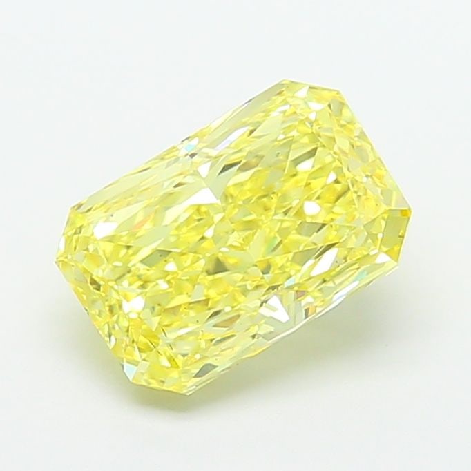 Loose Diamond - RADIANT 4.14ct Fancy Intense Yellow VS1: Loose Diamond - RADIANT 4.14ct Fancy Intense Yellow VS1 Source: This is a real non-mined Diamond that has been grown in a lab Shape: RADIANT Carats: 4.14 Color: Fancy Intense Yellow Certification: IGI