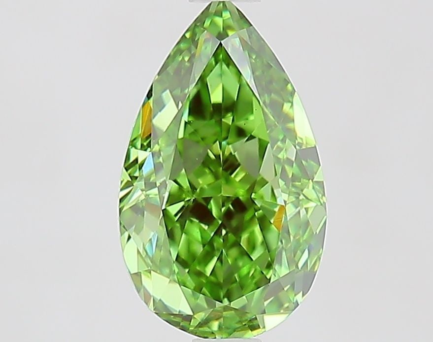 Loose Diamond - PEAR 2.07ct Fancy Vivid Green VS1: Loose Diamond - PEAR 2.07ct Fancy Vivid Green VS1 Source: This is a real non-mined Diamond that has been grown in a lab Shape: PEAR Carats: 2.07 Color: Fancy Vivid Green Certification: IGI Video:
