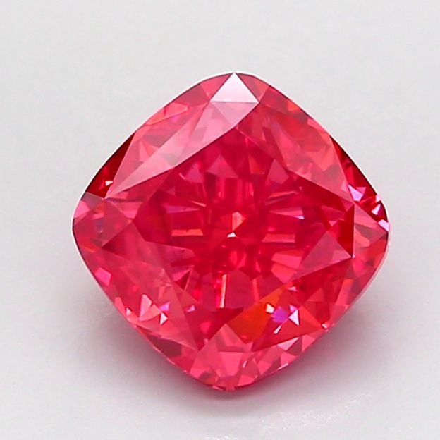 Loose Diamond - CUSHION MODIFIED 2.04ct Fancy Vivid Red VS1: Loose Diamond - CUSHION MODIFIED 2.04ct Fancy Vivid Red VS1 Source: This is a real non-mined Diamond that has been grown in a lab Shape: CUSHION MODIFIED Carats: 2.04 Color: Fancy Vivid Red Certificat