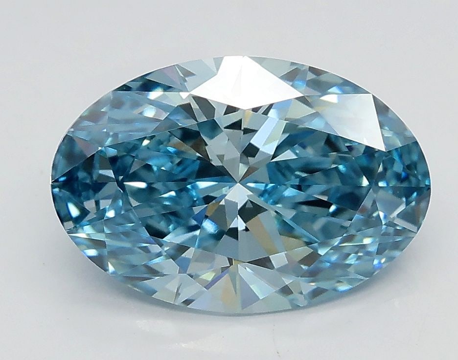 Loose Diamond - OVAL 2.08ct Fancy Vivid Blue VS1: Loose Diamond - OVAL 2.08ct Fancy Vivid Blue VS1 Source: This is a real non-mined Diamond that has been grown in a lab Shape: OVAL Carats: 2.08 Color: Fancy Vivid Blue Certification: IGI Video: