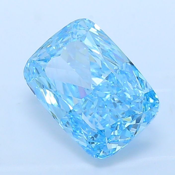 Loose Diamond - CUSHION MODIFIED 3.13ct Fancy Vivid Blue VS1: Loose Diamond - CUSHION MODIFIED 3.13ct Fancy Vivid Blue VS1 Source: This is a real non-mined Diamond that has been grown in a lab Shape: CUSHION MODIFIED Carats: 3.13 Color: Fancy Vivid Blue Certific