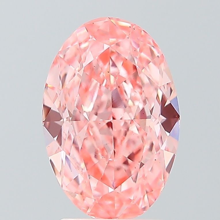 Loose Diamond - OVAL 2.62ct Fancy Vivid Pink VS2: Loose Diamond - OVAL 2.62ct Fancy Vivid Pink VS2 Source: This is a real non-mined Diamond that has been grown in a lab Shape: OVAL Carats: 2.62 Color: Fancy Vivid Pink Certification: IGI Video: