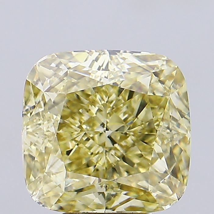 Loose Diamond - CUSHION MODIFIED 5.03ct Fancy Intense Yellow VS2: Loose Diamond - CUSHION MODIFIED 5.03ct Fancy Intense Yellow VS2 Source: This is a real non-mined Diamond that has been grown in a lab Shape: CUSHION MODIFIED Carats: 5.03 Color: Fancy Intense Yellow 