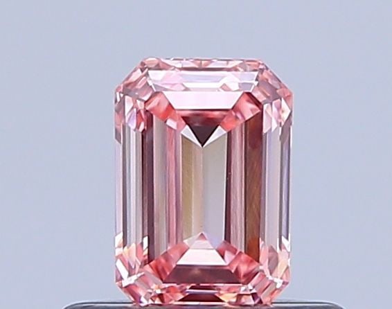Loose Diamond - EMERALD 0.44ct Fancy Light Orangey Pink VVS1: Loose Diamond - EMERALD 0.44ct Fancy Light Orangey Pink VVS1 Source: This is a real non-mined Diamond that has been grown in a lab Shape: EMERALD Carats: 0.44 Color: Fancy Light Orangey Pink Certifica