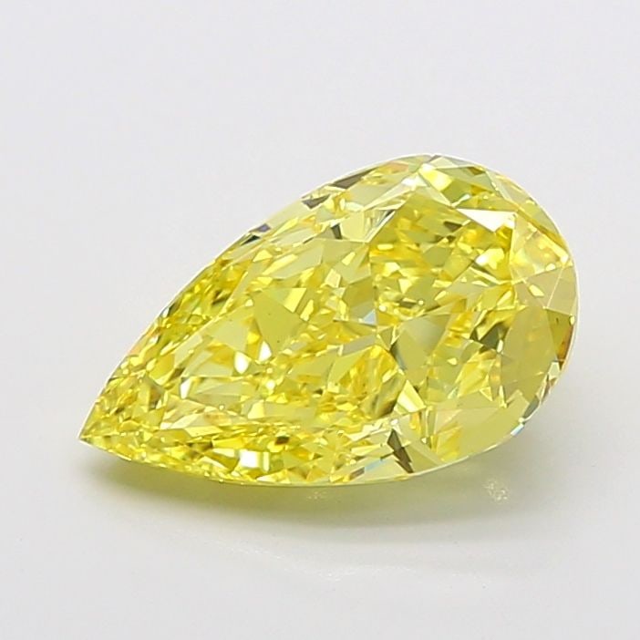 Loose Diamond - PEAR 4.1ct Fancy Vivid Yellow VS1: Loose Diamond - PEAR 4.1ct Fancy Vivid Yellow VS1 Source: This is a real non-mined Diamond that has been grown in a lab Shape: PEAR Carats: 4.1 Color: Fancy Vivid Yellow Certification: IGI Video: