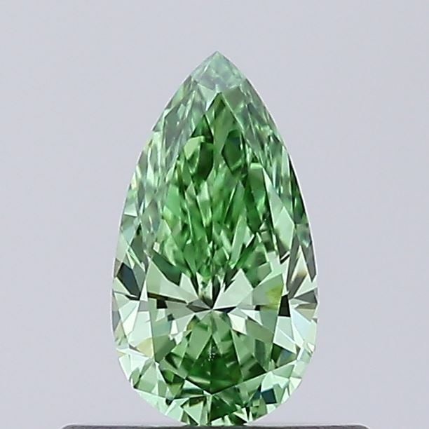 Loose Diamond - PEAR 0.35ct Fancy Vivid Green VS1: Loose Diamond - PEAR 0.35ct Fancy Vivid Green VS1 Source: This is a real non-mined Diamond that has been grown in a lab Shape: PEAR Carats: 0.35 Color: Fancy Vivid Green Certification: IGI Video: