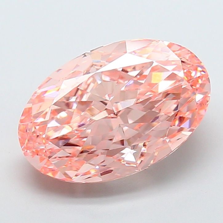 Loose Diamond - OVAL 8.05ct Fancy Vivid Pink VVS2: Loose Diamond - OVAL 8.05ct Fancy Vivid Pink VVS2 Source: This is a real non-mined Diamond that has been grown in a lab Shape: OVAL Carats: 8.05 Color: Fancy Vivid Pink Certification: IGI Video: