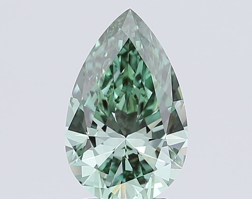 Loose Diamond - PEAR 4.08ct Fancy Vivid Green VVS2 (1 of 1)