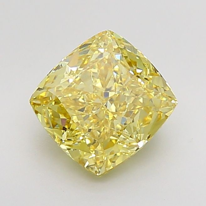 Loose Diamond - CUSHION MODIFIED 3.45ct Fancy Intense Yellow VVS2: Loose Diamond - CUSHION MODIFIED 3.45ct Fancy Intense Yellow VVS2 Source: This is a real non-mined Diamond that has been grown in a lab Shape: CUSHION MODIFIED Carats: 3.45 Color: Fancy Intense