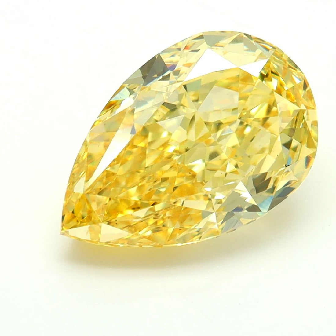 Loose Diamond - PEAR 5.07ct Fancy Intense Yellow VS1: Loose Diamond - PEAR 5.07ct Fancy Intense Yellow VS1 Source: This is a real non-mined Diamond that has been grown in a lab Shape: PEAR Carats: 5.07 Color: Fancy Intense Yellow Certification: IGI Video