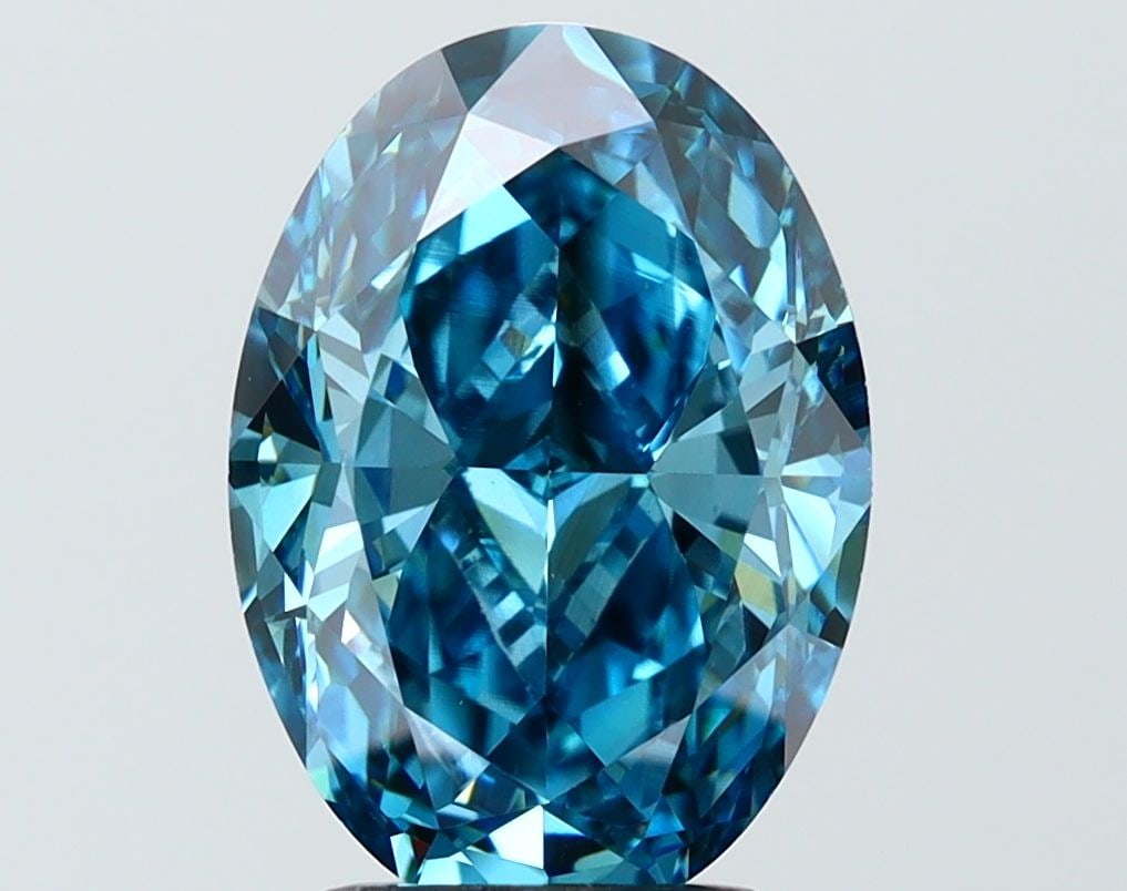 Loose Diamond - OVAL 3.8ct Fancy Vivid Blue VVS2: Loose Diamond - OVAL 3.8ct Fancy Vivid Blue VVS2 Source: This is a real non-mined Diamond that has been grown in a lab Shape: OVAL Carats: 3.8 Color: Fancy Vivid Blue Certification: IGI Video:
