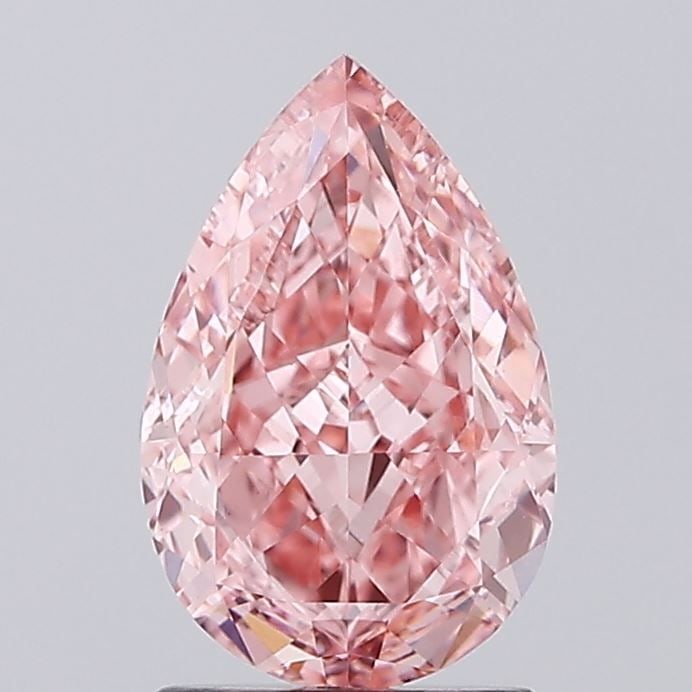 Loose Diamond - PEAR 1.85ct Fancy Vivid Pink VS1: Loose Diamond - PEAR 1.85ct Fancy Vivid Pink VS1 Source: This is a real non-mined Diamond that has been grown in a lab Shape: PEAR Carats: 1.85 Color: Fancy Vivid Pink Certification: IGI Video: