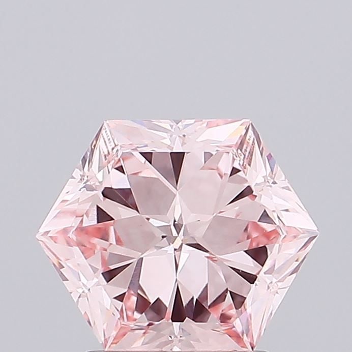 Loose Diamond - HEXAGONAL 2.09ct Fancy Intense Pink VVS2: Loose Diamond - HEXAGONAL 2.09ct Fancy Intense Pink VVS2 Source: This is a real non-mined Diamond that has been grown in a lab Shape: HEXAGONAL Carats: 2.09 Color: Fancy Intense Pink Certification: IG