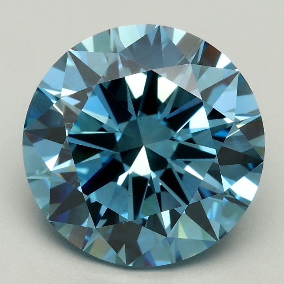 Loose Diamond - ROUND 2.97ct Fancy Vivid Blue VS1 (1 of 1)