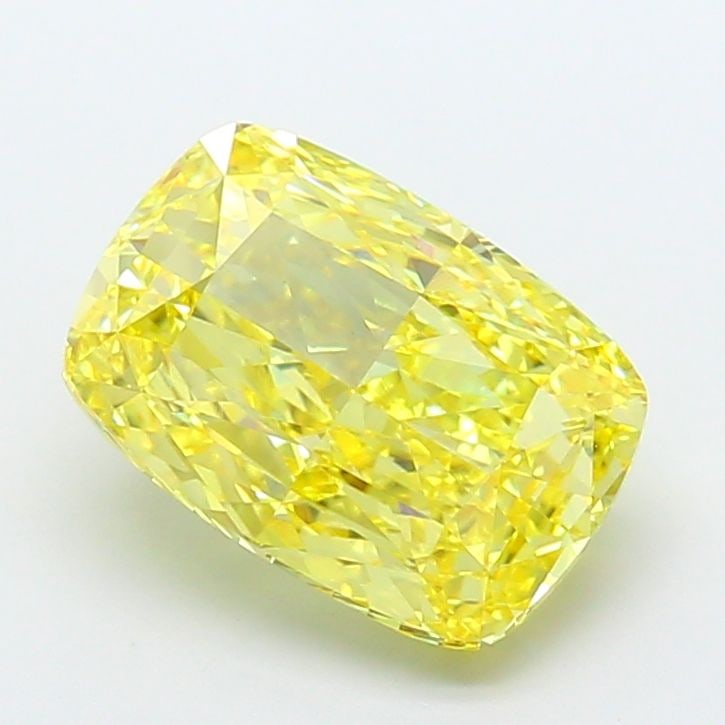 Loose Diamond - CUSHION MODIFIED 5.07ct Fancy Vivid Yellow VS1: Loose Diamond - CUSHION MODIFIED 5.07ct Fancy Vivid Yellow VS1 Source: This is a real non-mined Diamond that has been grown in a lab Shape: CUSHION MODIFIED Carats: 5.07 Color: Fancy Vivid Yellow Cert