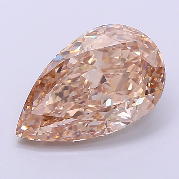 Loose Diamond - PEAR 2.91ct Fancy Light Brown VS1: Loose Diamond - PEAR 2.91ct Fancy Light Brown VS1 Source: This is a real non-mined Diamond that has been grown in a lab Shape: PEAR Carats: 2.91 Color: Fancy Light Brown Certification: IGI Video: