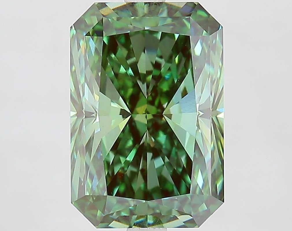 Loose Diamond - RADIANT 4.65ct Fancy Vivid Green VS1: Loose Diamond - RADIANT 4.65ct Fancy Vivid Green VS1 Source: This is a real non-mined Diamond that has been grown in a lab Shape: RADIANT Carats: 4.65 Color: Fancy Vivid Green Certification: IGI Video