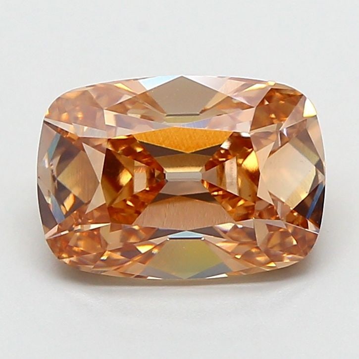 Loose Diamond - CUSHION 2.59ct Fancy Light Brown VVS2: Loose Diamond - CUSHION 2.59ct Fancy Light Brown VVS2 Source: This is a real non-mined Diamond that has been grown in a lab Shape: CUSHION Carats: 2.59 Color: Fancy Light Brown Certification: IGI Vide