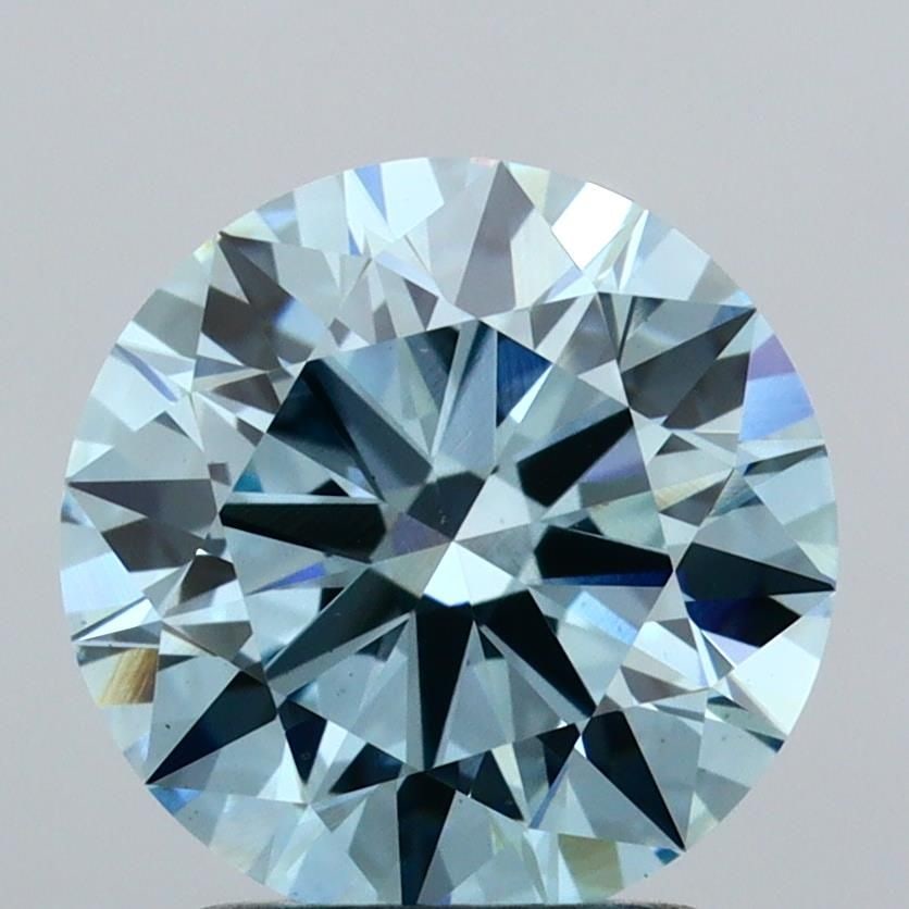Ideal Loose Diamond - ROUND 2.02ct Fancy Vivid Blue VS1: Ideal Loose Diamond - ROUND 2.02ct Fancy Vivid Blue VS1 Source: This is a real non-mined Diamond that has been grown in a lab Shape: ROUND Carats: 2.02 Color: Fancy Vivid Blue Certification: IGI Video
