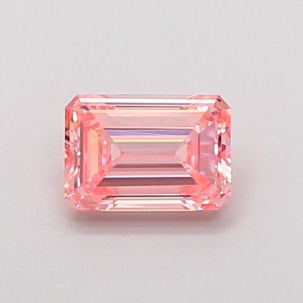 Loose Diamond - EMERALD 1.01ct Fancy Vivid Pink VS2: Loose Diamond - EMERALD 1.01ct Fancy Vivid Pink VS2 Source: This is a real non-mined Diamond that has been grown in a lab Shape: EMERALD Carats: 1.01 Color: Fancy Vivid Pink Certification: IGI Video: