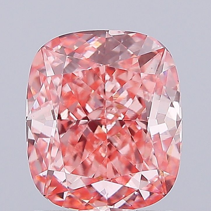 Loose Diamond - CUSHION MODIFIED 1.87ct Fancy Vivid Pink VS1: Loose Diamond - CUSHION MODIFIED 1.87ct Fancy Vivid Pink VS1 Source: This is a real non-mined Diamond that has been grown in a lab Shape: CUSHION MODIFIED Carats: 1.87 Color: Fancy Vivid Pink Certific