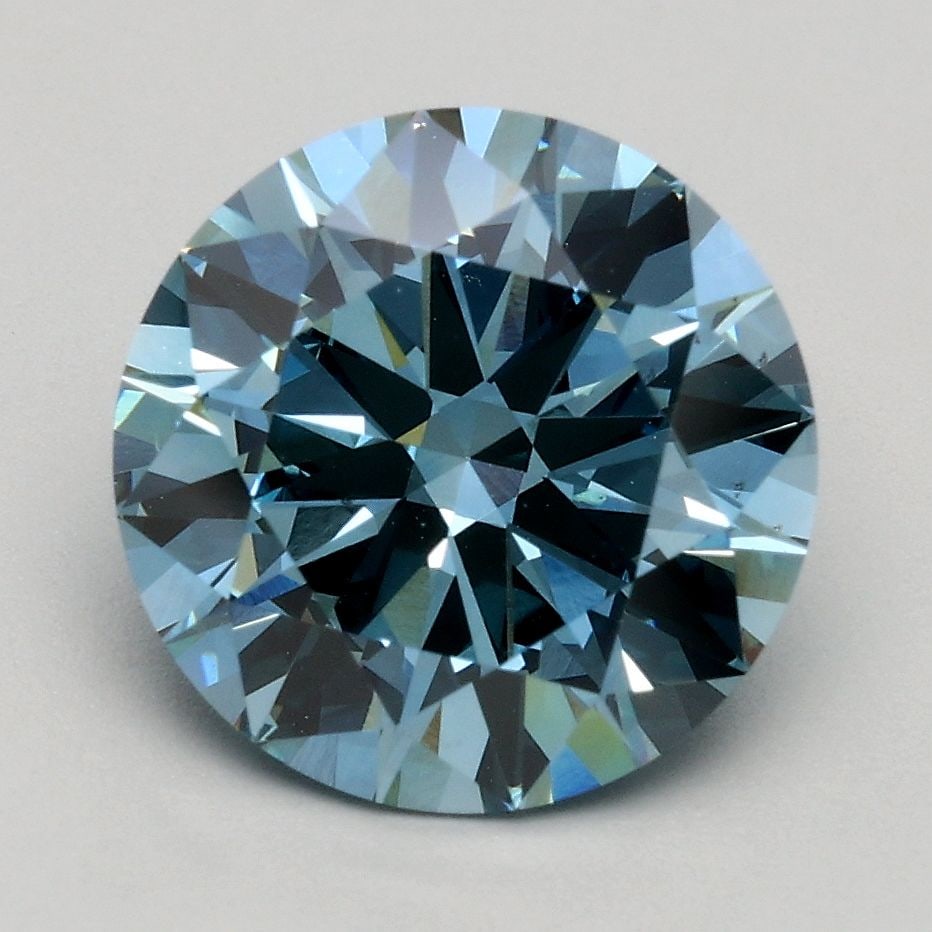 Loose Diamond - ROUND 2.2ct Fancy Intense Blue VVS2: Loose Diamond - ROUND 2.2ct Fancy Intense Blue VVS2 Source: This is a real non-mined Diamond that has been grown in a lab Shape: ROUND Carats: 2.2 Color: Fancy Intense Blue Certification: IGI Video: