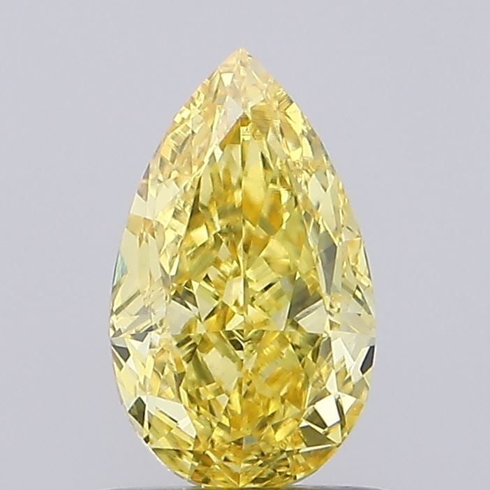 Loose Diamond - PEAR 1.02ct Fancy Vivid Yellow VVS2: Loose Diamond - PEAR 1.02ct Fancy Vivid Yellow VVS2 Source: This is a real non-mined Diamond that has been grown in a lab Shape: PEAR Carats: 1.02 Color: Fancy Vivid Yellow Certification: IGI Video: