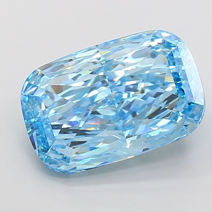 Loose Diamond - CUSHION MODIFIED 8.36ct Fancy Vivid Blue VVS2: Loose Diamond - CUSHION MODIFIED 8.36ct Fancy Vivid Blue VVS2 Source: This is a real non-mined Diamond that has been grown in a lab Shape: CUSHION MODIFIED Carats: 8.36 Color: Fancy Vivid Blue Certifi