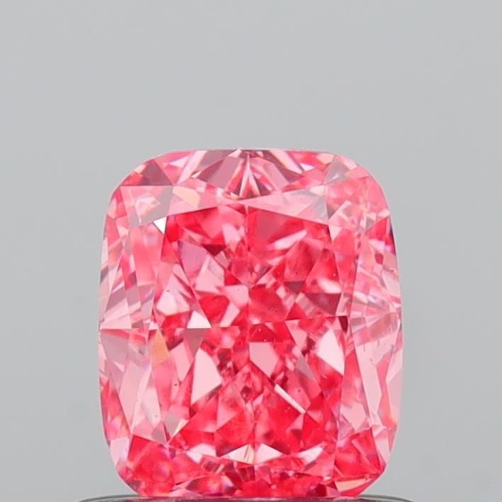 Loose Diamond - CUSHION MODIFIED 0.82ct Fancy Vivid Pink VS2: Loose Diamond - CUSHION MODIFIED 0.82ct Fancy Vivid Pink VS2 Source: This is a real non-mined Diamond that has been grown in a lab Shape: CUSHION MODIFIED Carats: 0.82 Color: Fancy Vivid Pink Certific