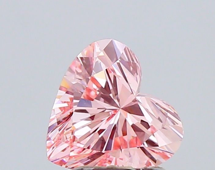 Loose Diamond - HEART 2.09ct Fancy Vivid Pink VS1: Loose Diamond - HEART 2.09ct Fancy Vivid Pink VS1 Source: This is a real non-mined Diamond that has been grown in a lab Shape: HEART Carats: 2.09 Color: Fancy Vivid Pink Certification: IGI Video: