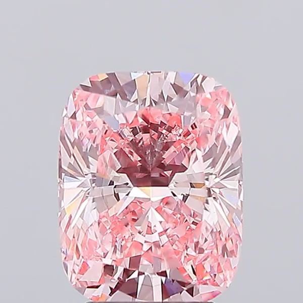 Loose Diamond - CUSHION MODIFIED 4.1ct Fancy Vivid Pink VS2: Loose Diamond - CUSHION MODIFIED 4.1ct Fancy Vivid Pink VS2 Source: This is a real non-mined Diamond that has been grown in a lab Shape: CUSHION MODIFIED Carats: 4.1 Color: Fancy Vivid Pink Certificat