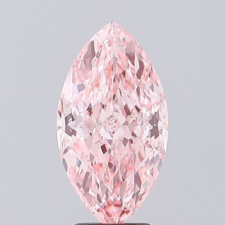 Loose Diamond - MARQUISE 2.54ct Fancy Vivid Pink VS1: Loose Diamond - MARQUISE 2.54ct Fancy Vivid Pink VS1 Source: This is a real non-mined Diamond that has been grown in a lab Shape: MARQUISE Carats: 2.54 Color: Fancy Vivid Pink Certification: IGI Video
