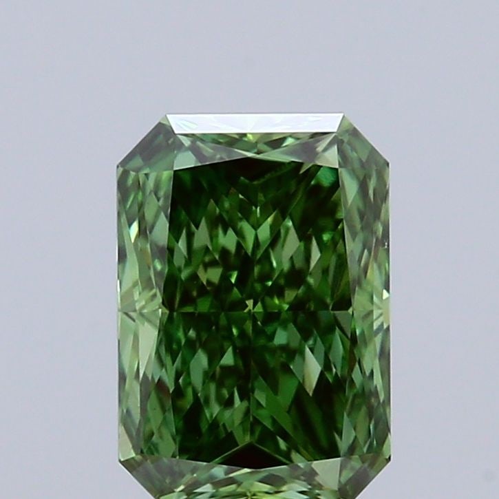 Loose Diamond - RADIANT 1.04ct Fancy Vivid Green VVS2: Loose Diamond - RADIANT 1.04ct Fancy Vivid Green VVS2 Source: This is a real non-mined Diamond that has been grown in a lab Shape: RADIANT Carats: 1.04 Color: Fancy Vivid Green Certification: IGI Vide
