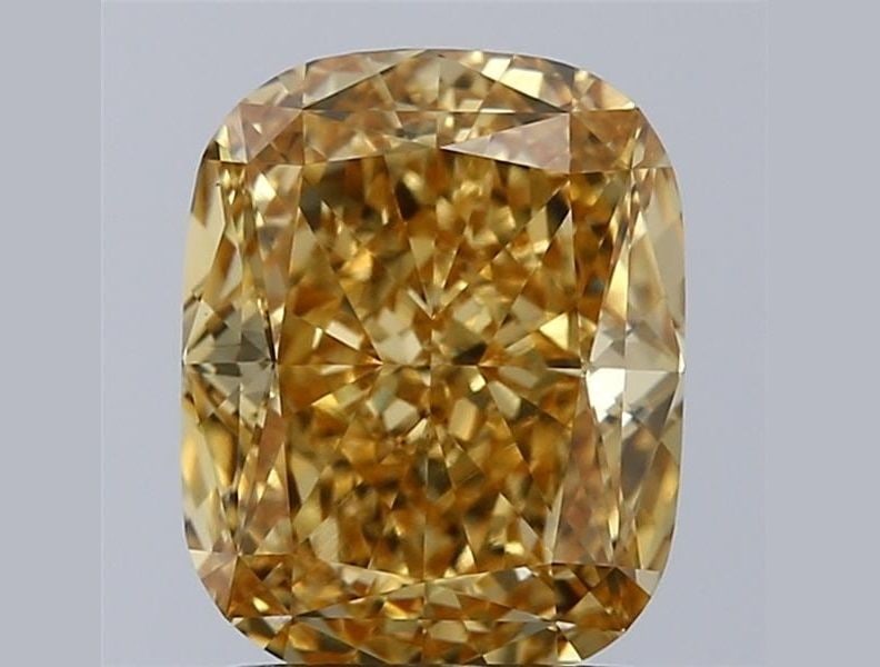 Loose Diamond - CUSHION MODIFIED 2.01ct Fancy Vivid Yellow VS1: Loose Diamond - CUSHION MODIFIED 2.01ct Fancy Vivid Yellow VS1 Source: This is a real non-mined Diamond that has been grown in a lab Shape: CUSHION MODIFIED Carats: 2.01 Color: Fancy Vivid Yellow Cert