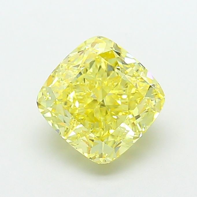 Loose Diamond - CUSHION MODIFIED 3.07ct Fancy Intense Yellow VS1: Loose Diamond - CUSHION MODIFIED 3.07ct Fancy Intense Yellow VS1 Source: This is a real non-mined Diamond that has been grown in a lab Shape: CUSHION MODIFIED Carats: 3.07 Color: Fancy Intense Yellow 