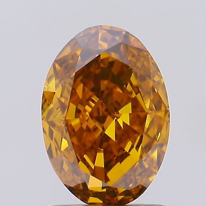 Loose Diamond - OVAL 0.93ct Fancy Intense Brownish Orange VS1: Loose Diamond - OVAL 0.93ct Fancy Intense Brownish Orange VS1 Source: This is a real non-mined Diamond that has been grown in a lab Shape: OVAL Carats: 0.93 Color: Fancy Intense Brownish Orange Certif